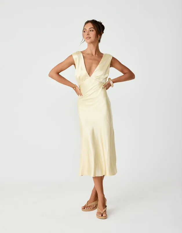 Social Midi Dress (Lemon) sold by Charcoal Clothing