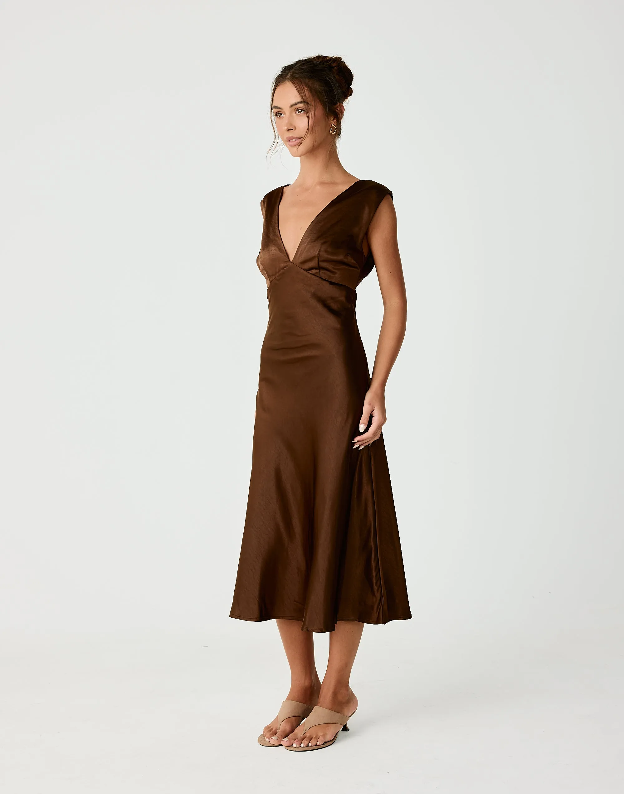 Social Midi Dress (Toffee) sold by Charcoal Clothing