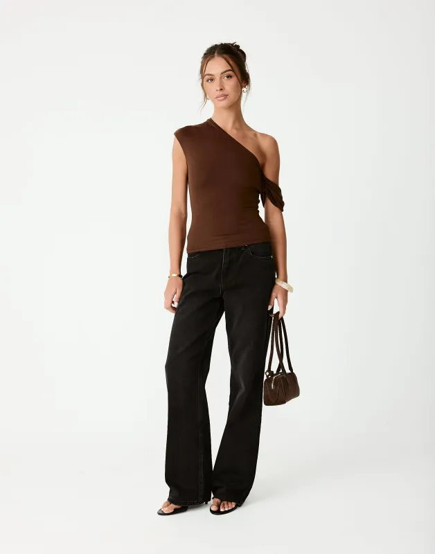 Powell Top (Chocolate) sold by Charcoal Clothing