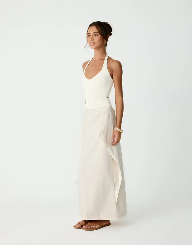 Sizzling Maxi Skirt (Iced Coffee) sold by Charcoal Clothing