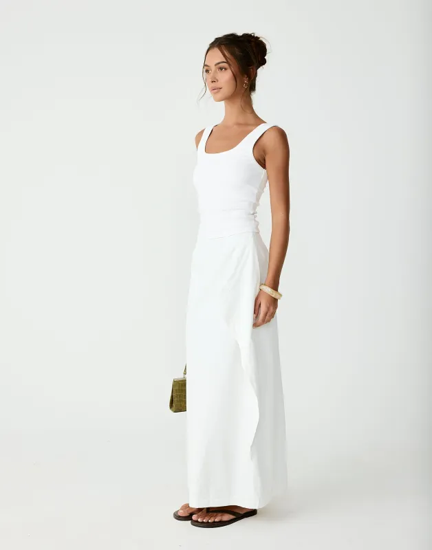 Sizzling Maxi Skirt (Off White) sold by Charcoal Clothing
