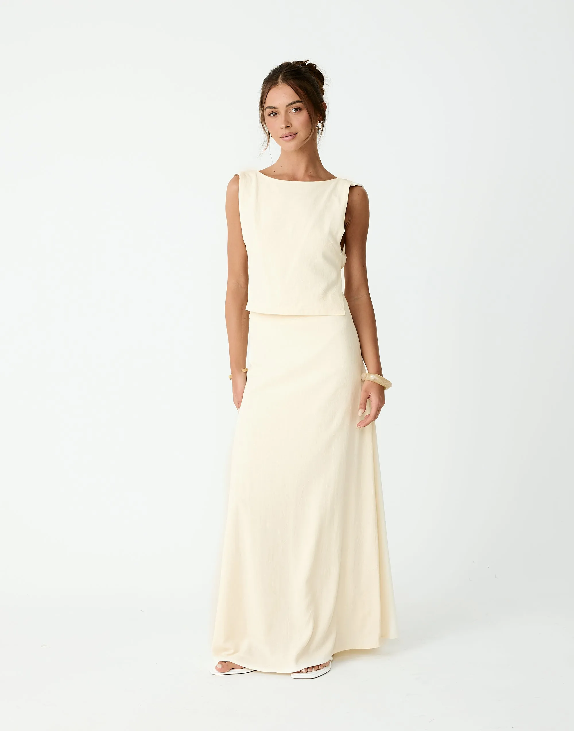 Aleah Maxi Skirt (Buttercream) sold by Charcoal Clothing product image thumbnail 5