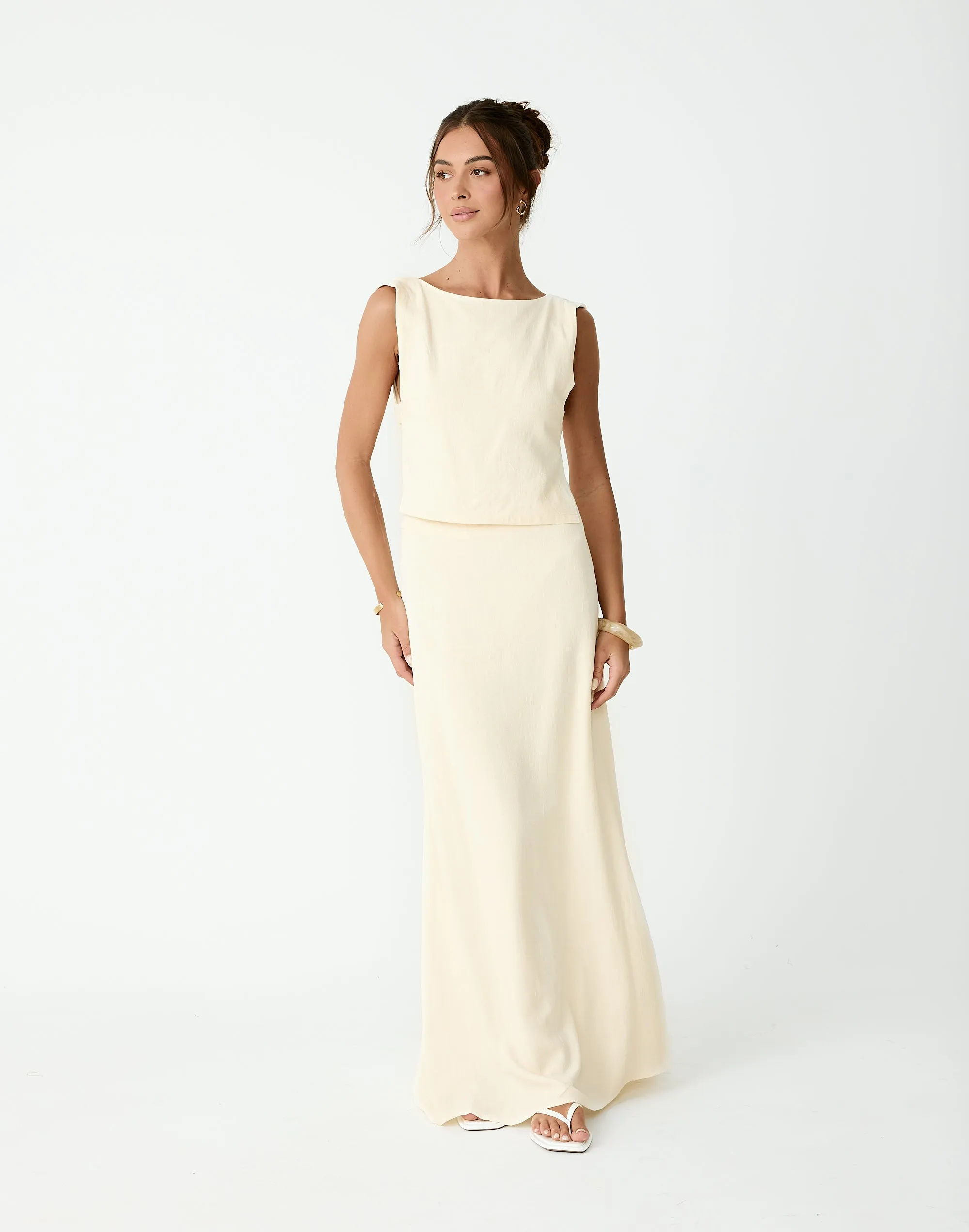 Aleah Maxi Skirt (Buttercream) sold by Charcoal Clothing product image thumbnail 4