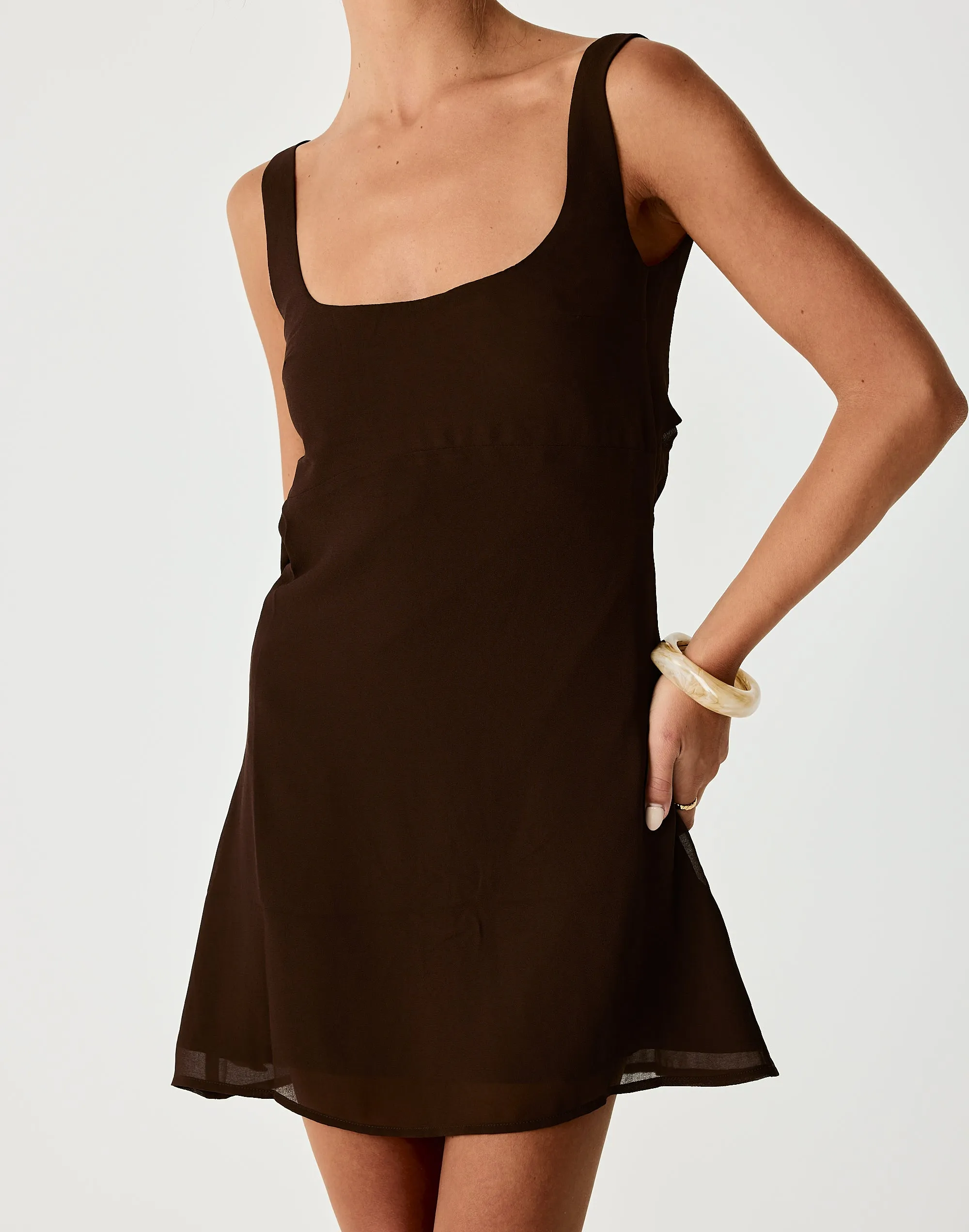 Alison Mini Dress (Chocolate) sold by Charcoal Clothing product image thumbnail 3