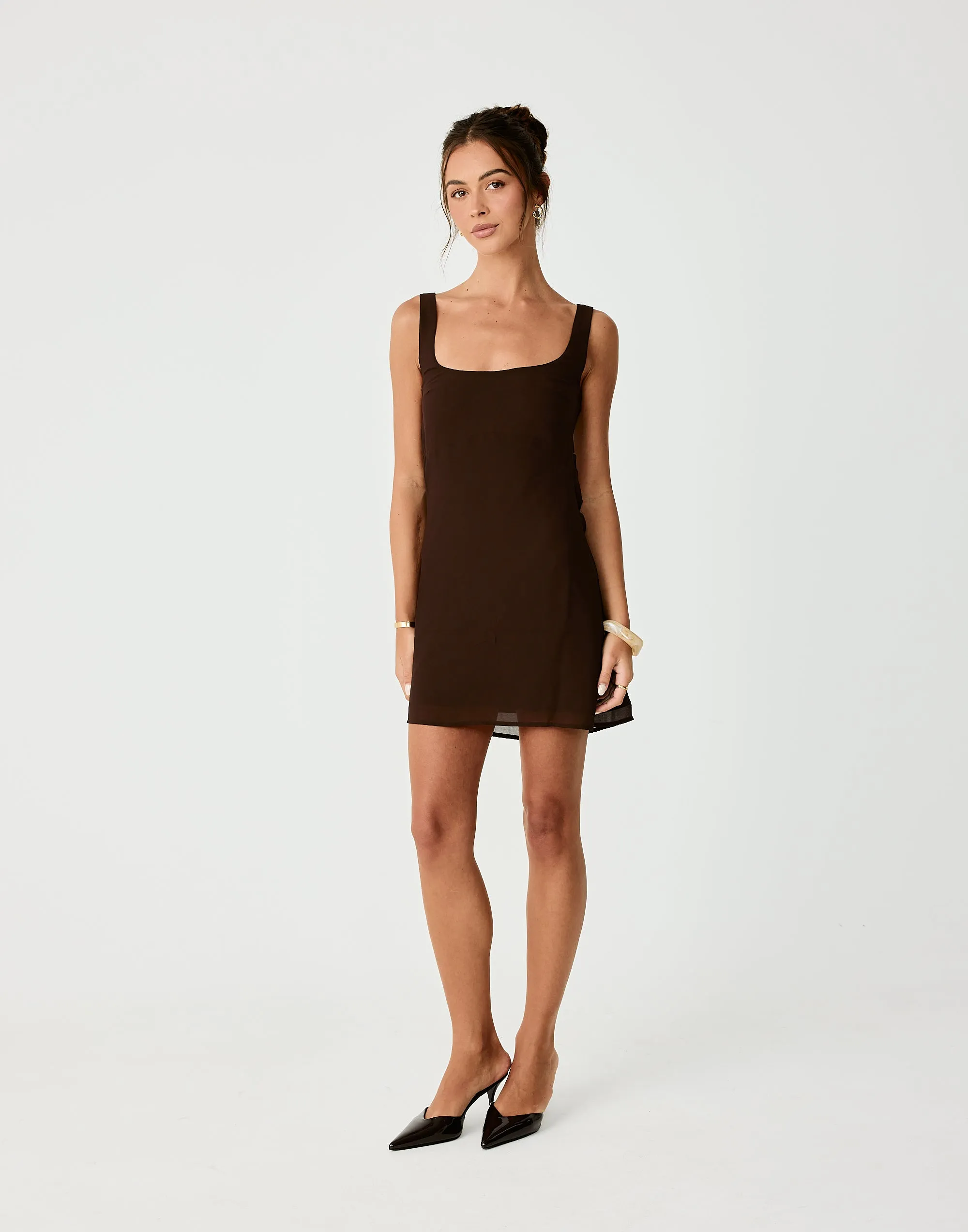 Alison Mini Dress (Chocolate) sold by Charcoal Clothing product image thumbnail 5