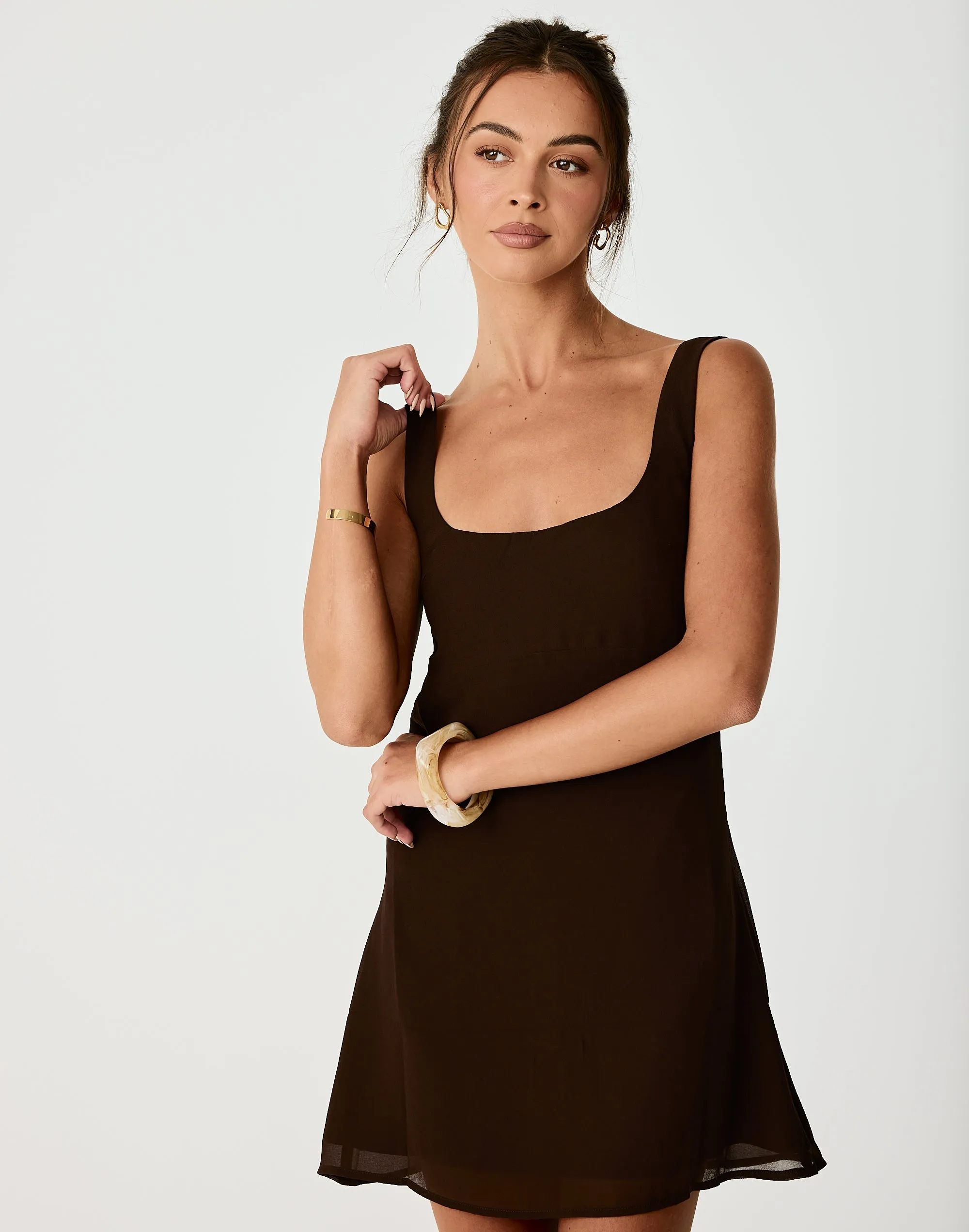 Alison Mini Dress (Chocolate) sold by Charcoal Clothing product image thumbnail 2