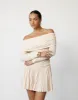 Field of Dreams Long Sleeve Mini Dress (Oatmeal) - By Lioness sold by Charcoal Clothing