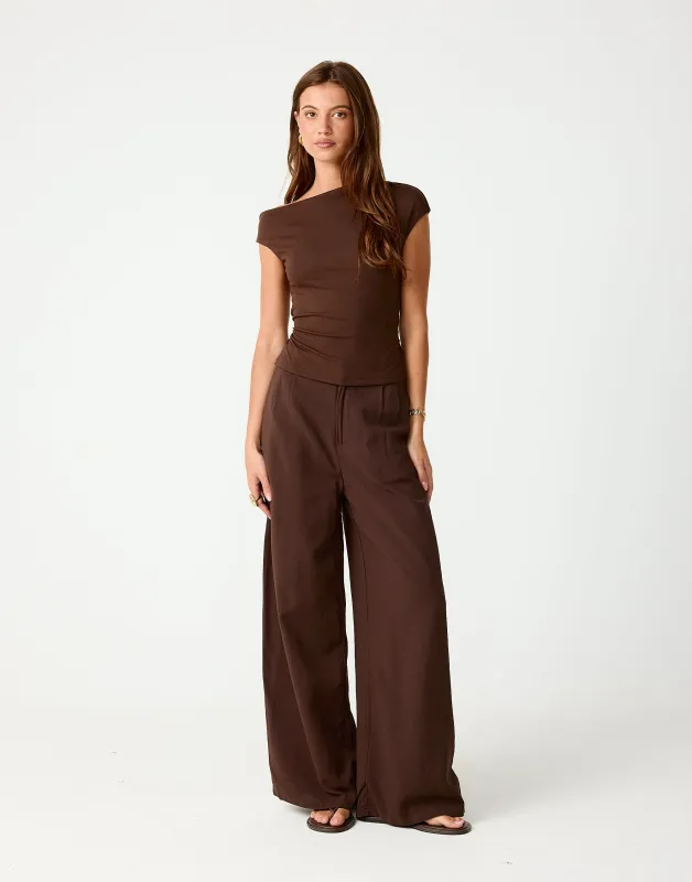 Getaway Pants - Petite (Chocolate) sold by Charcoal Clothing