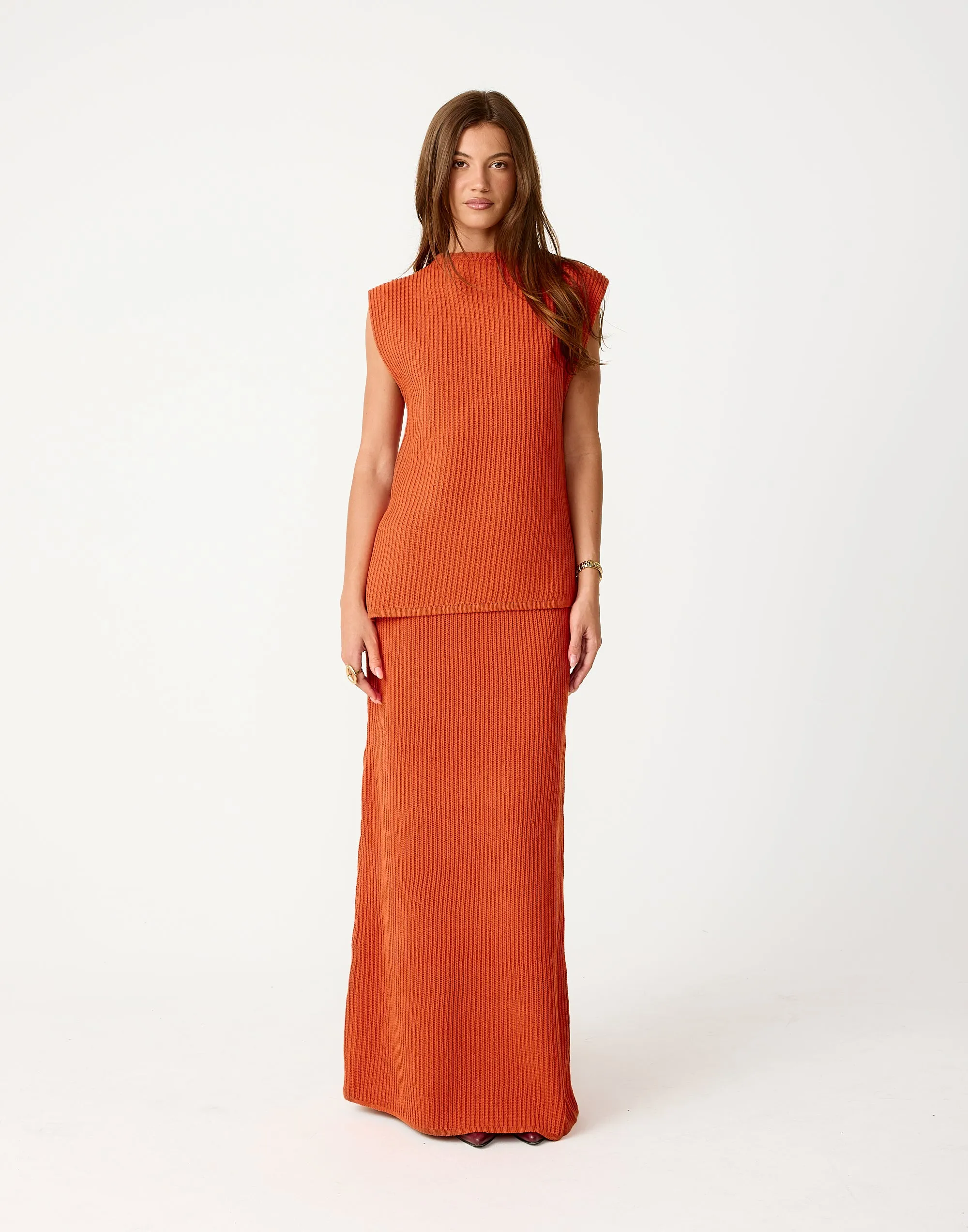 Reef Maxi Skirt (Papaya) sold by Charcoal Clothing