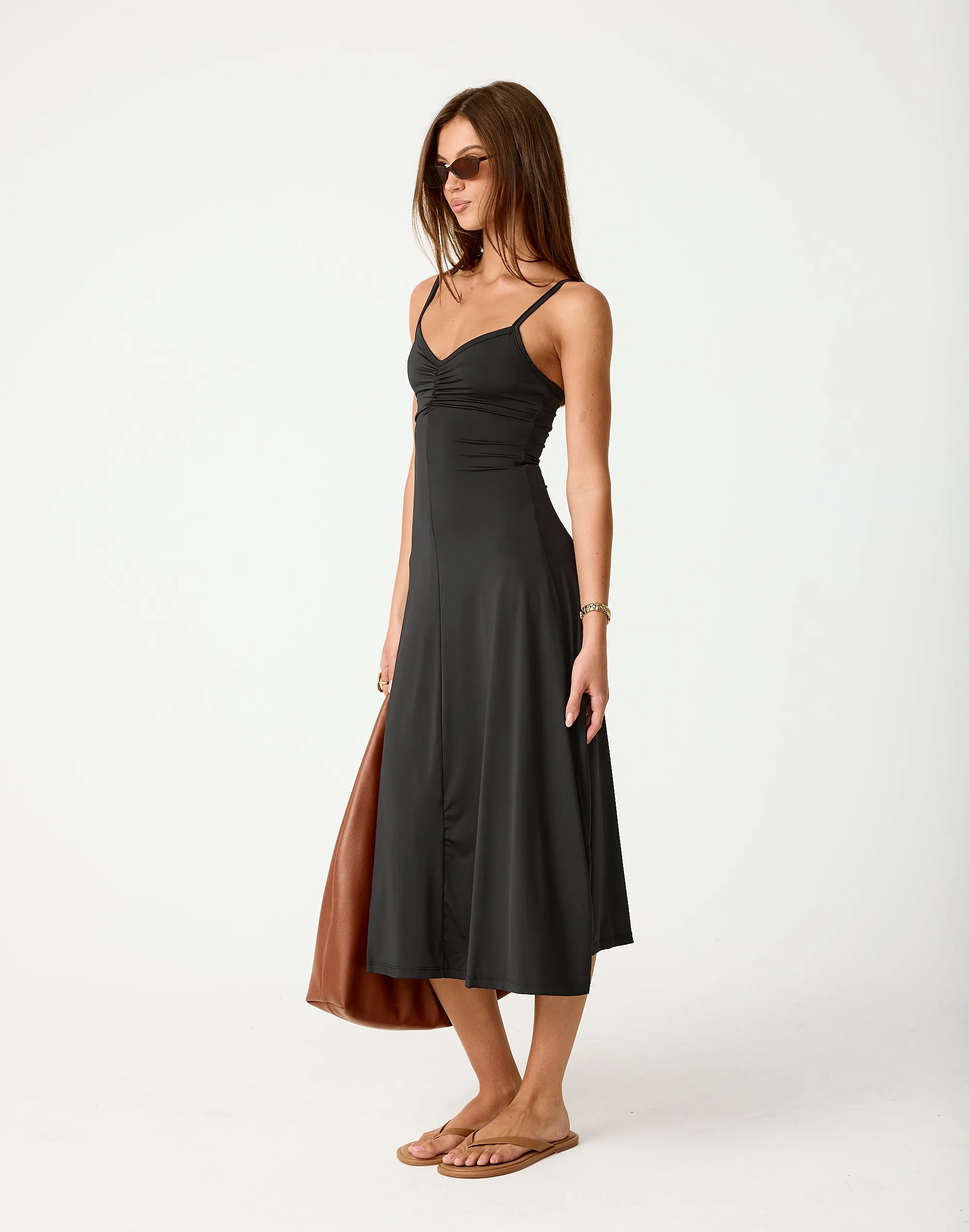 Poppy Midi Dress (Black) sold by Charcoal Clothing