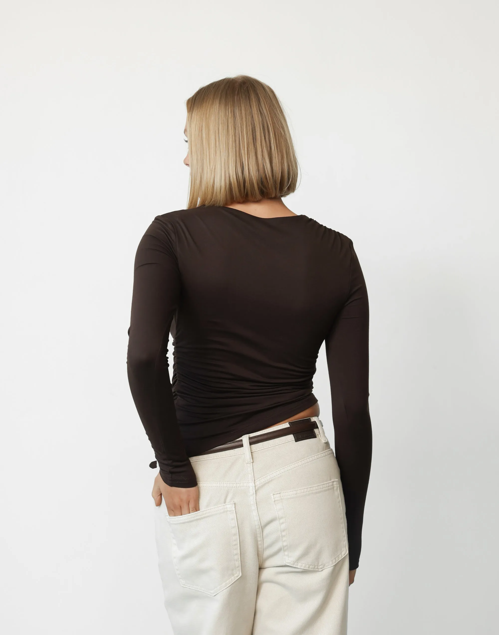 Aramie Top (Chocolate) sold by Charcoal Clothing product image thumbnail 5