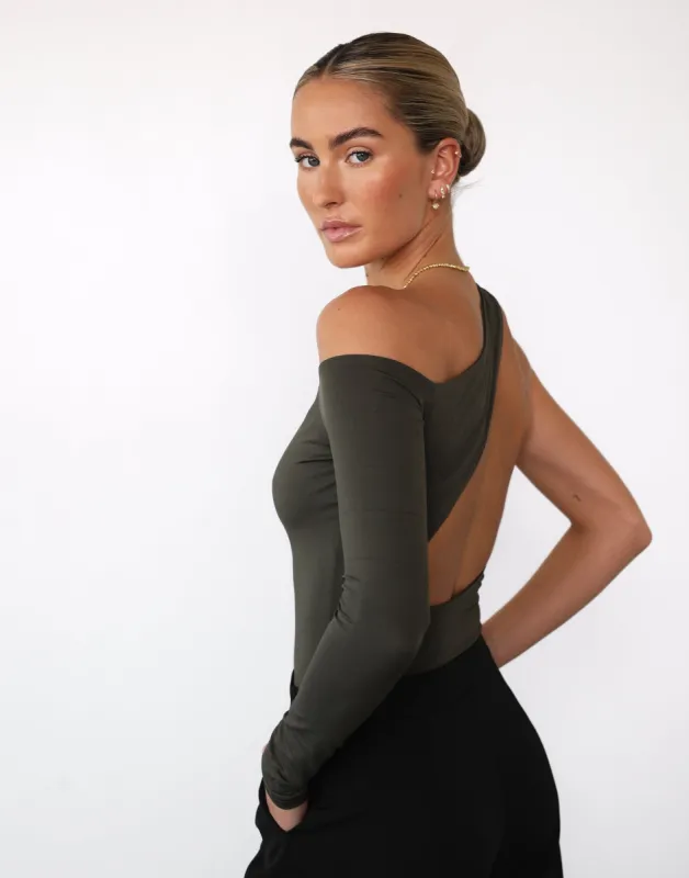 Nico Bodysuit (Burnt Olive) sold by Charcoal Clothing