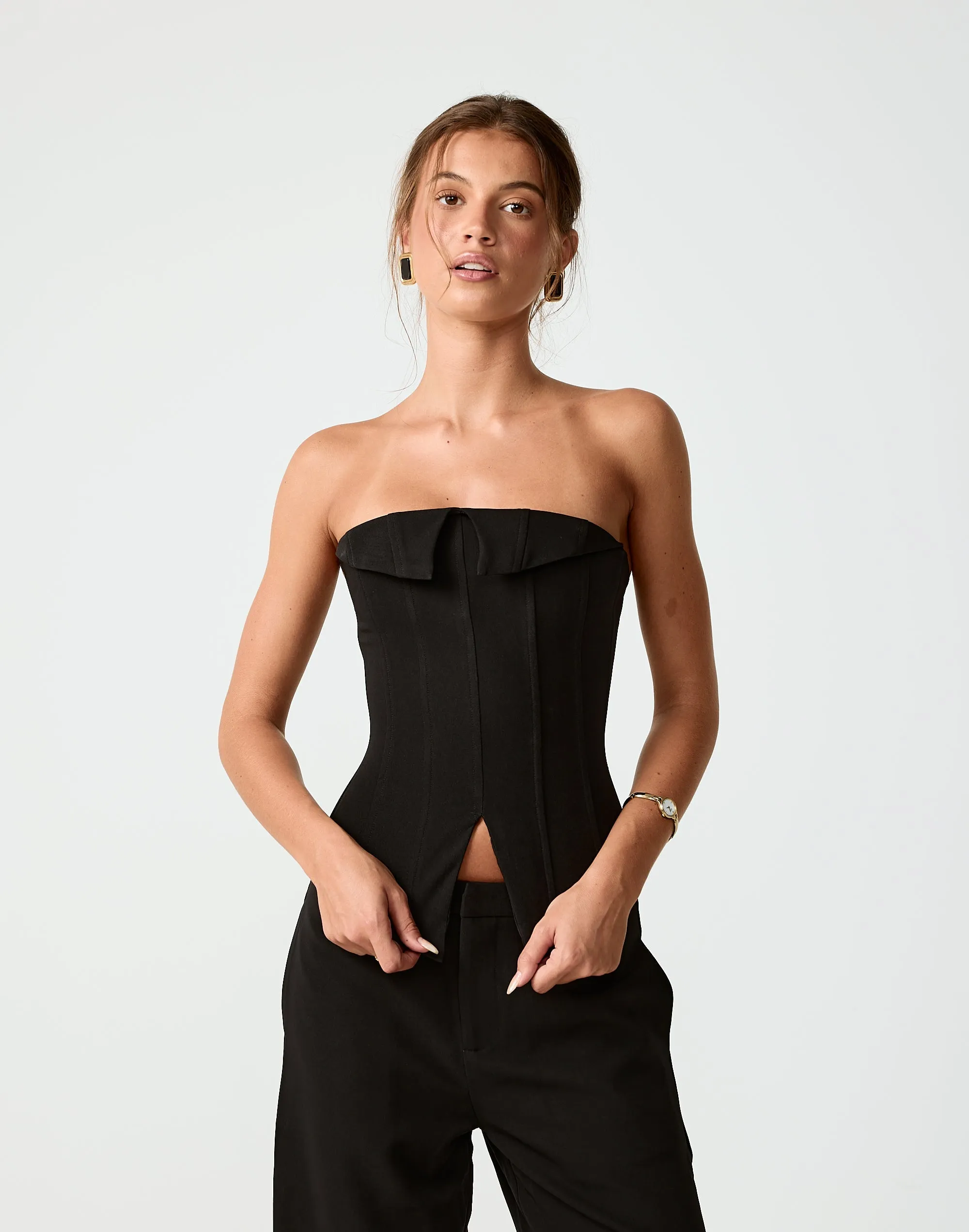 Flora Corset (Black) sold by Charcoal Clothing product image thumbnail 4