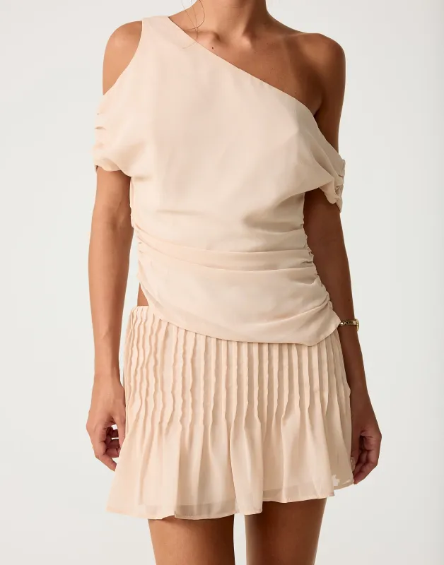 Harriette Mini Skirt (Seashell) made by Charcoal Clothing