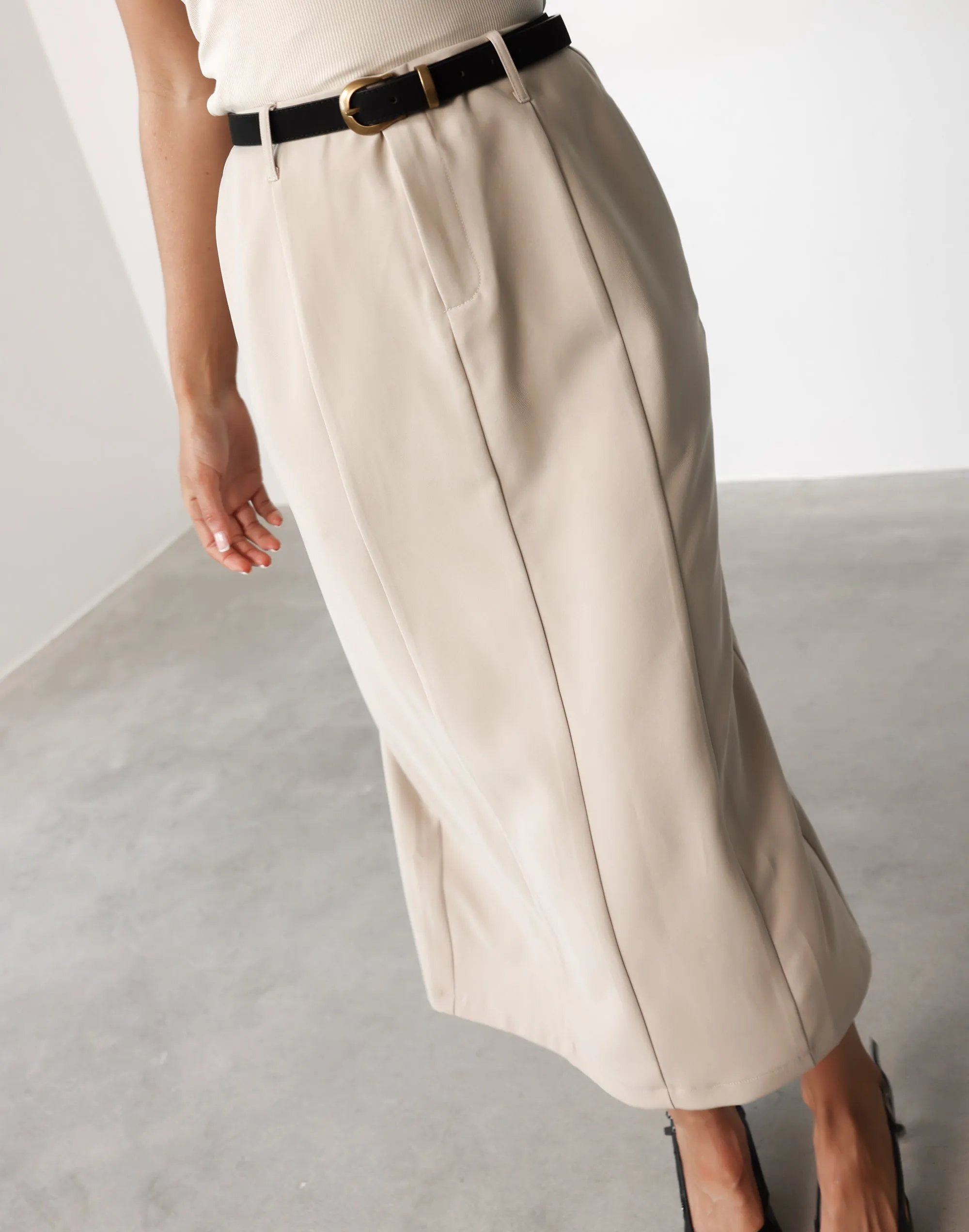 Brigitte Midi Skirt (Latte) sold by Charcoal Clothing product image thumbnail 3
