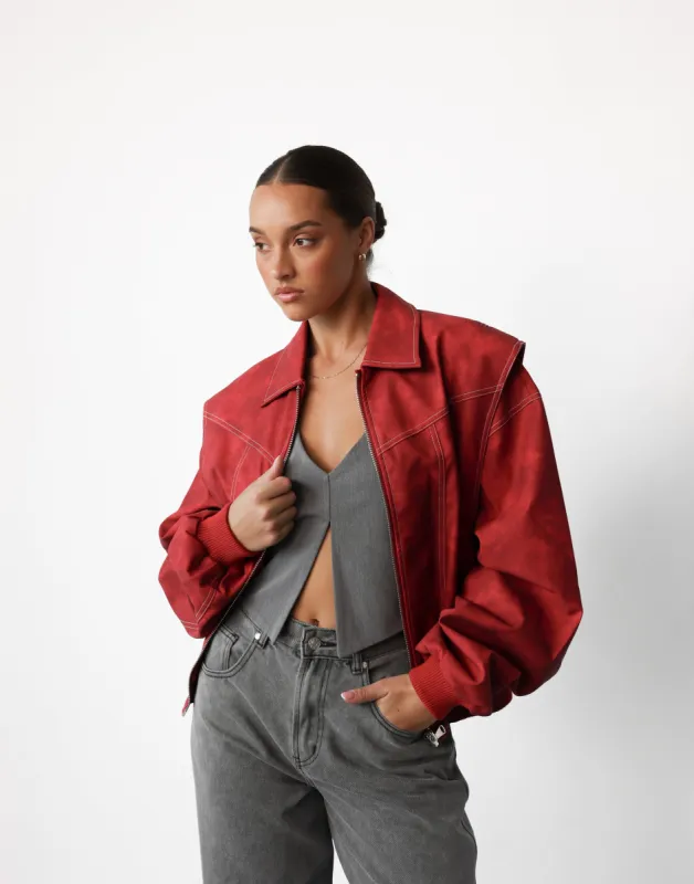 Vista Bomber (Crimson) - By Lioness sold by Charcoal Clothing