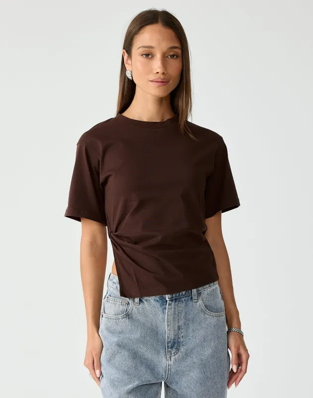 Goldie Top (Chocolate) made by Charcoal Clothing