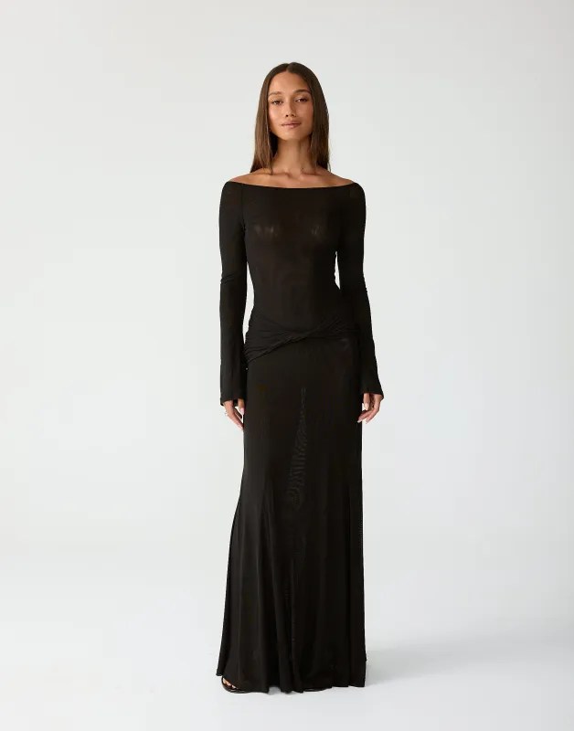 Soleil Maxi Dress (Black) made by Charcoal Clothing