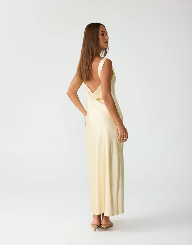 Springtime Maxi Dress (Lemon) made by Charcoal Clothing