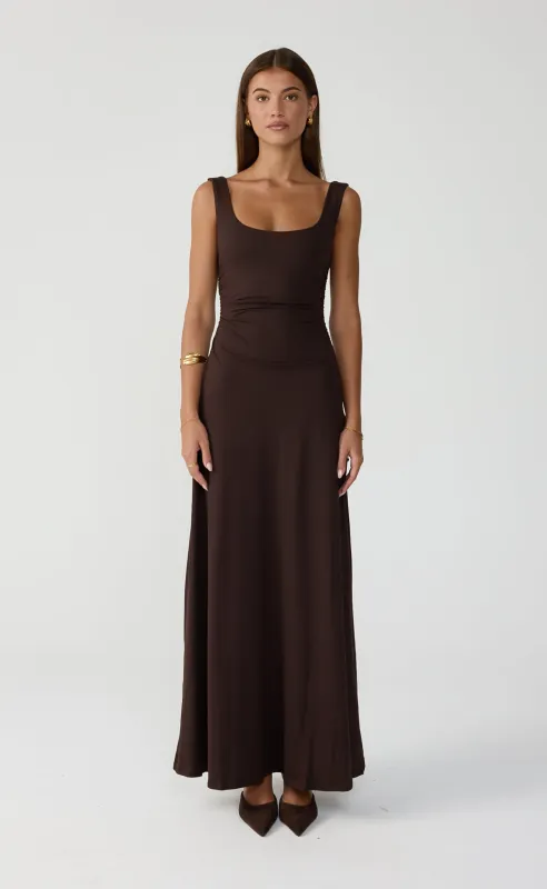 Koa Maxi Dress (Chocolate) made by Charcoal Clothing