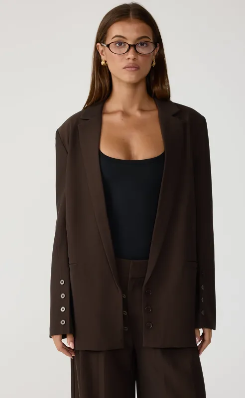 Landon Blazer (Chocolate) made by Charcoal Clothing