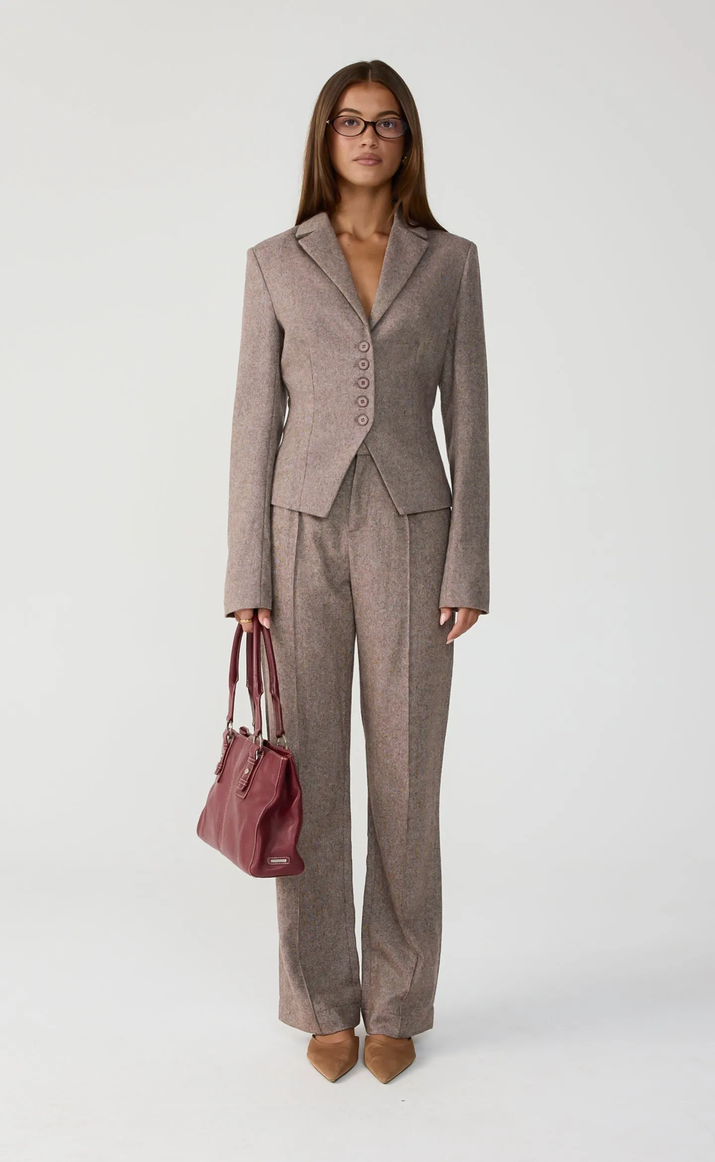Midweek Blazer (Mocha Texture) sold by Charcoal Clothing product image thumbnail 4