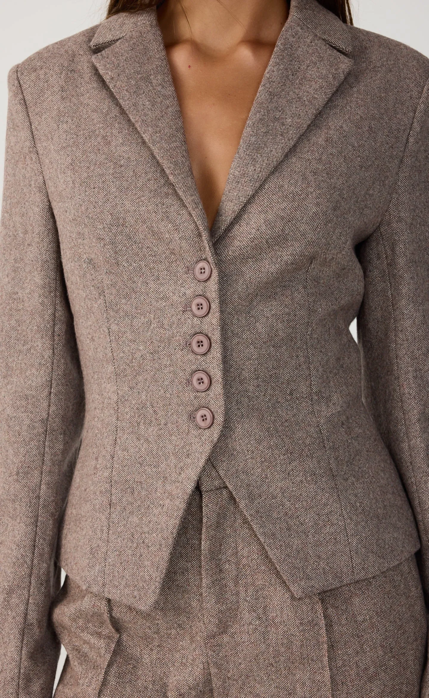 Midweek Blazer (Mocha Texture) sold by Charcoal Clothing product image thumbnail 5