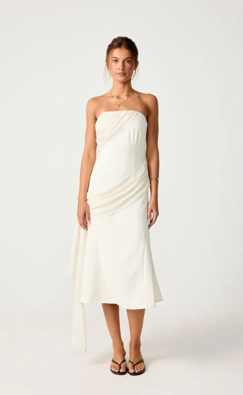 Lovelight Midi Dress (Oat) made by Charcoal Clothing