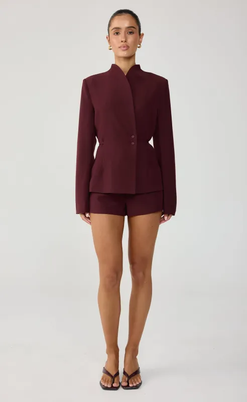 Fields Blazer (Wine) made by Charcoal Clothing