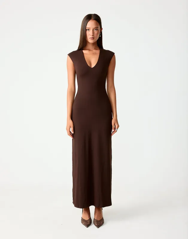 Deka Maxi Dress (Chocolate) made by Charcoal Clothing