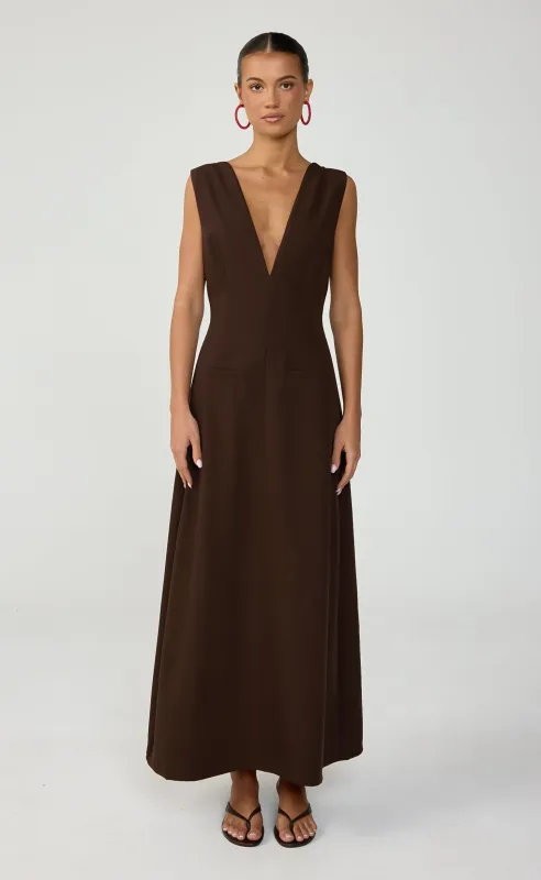 Aya Maxi Dress (Chocolate) made by Charcoal Clothing