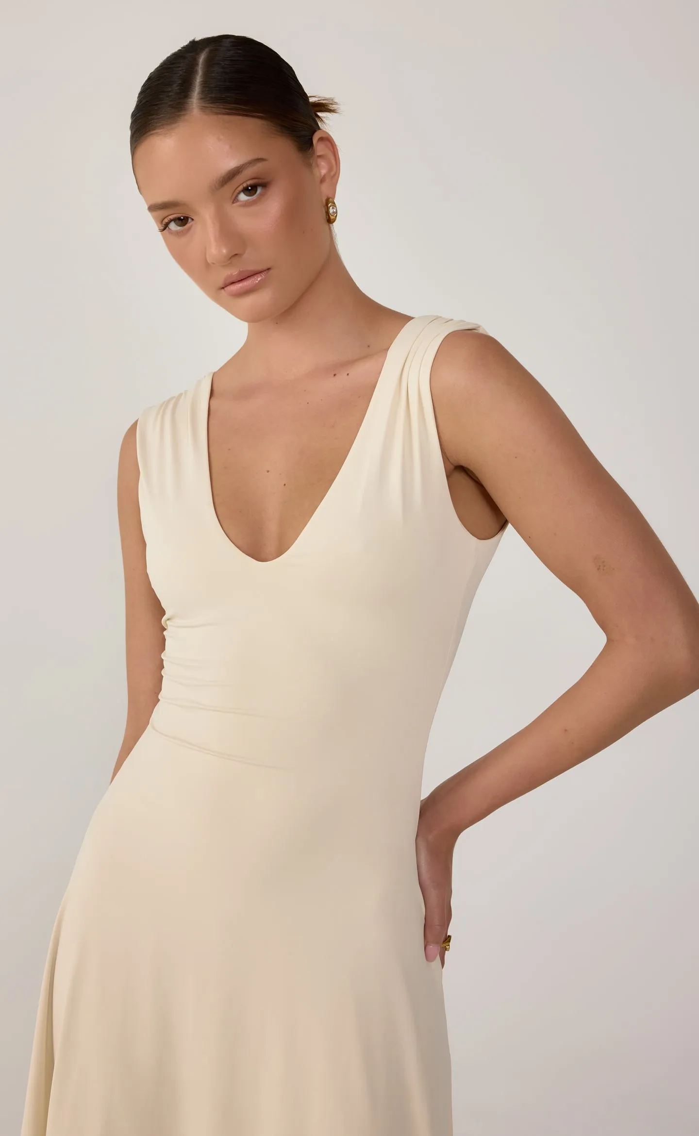 Milene Midi Dress (Oat) sold by Charcoal Clothing product image thumbnail 2