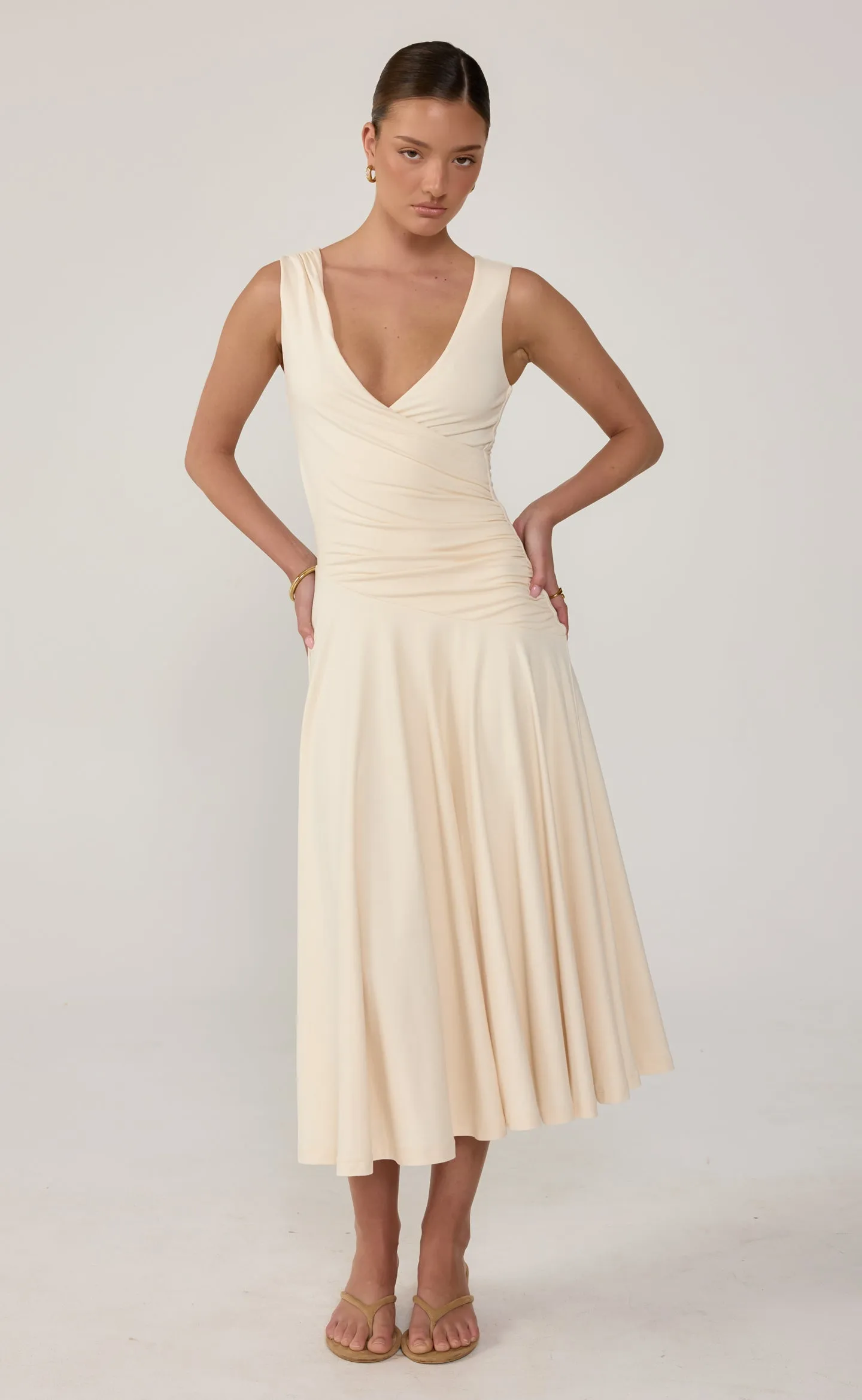 Milena Midi Dress (Oat) sold by Charcoal Clothing product image thumbnail 3