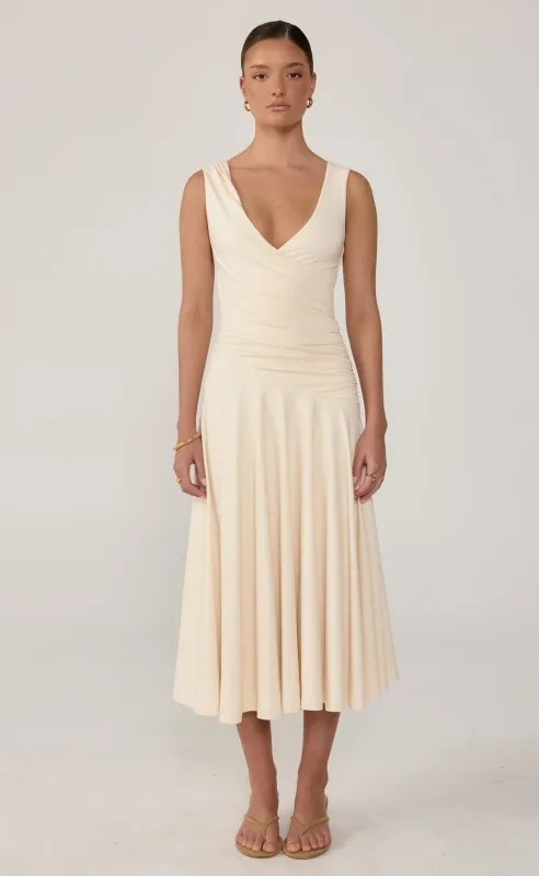 Milena Midi Dress (Oat) made by Charcoal Clothing