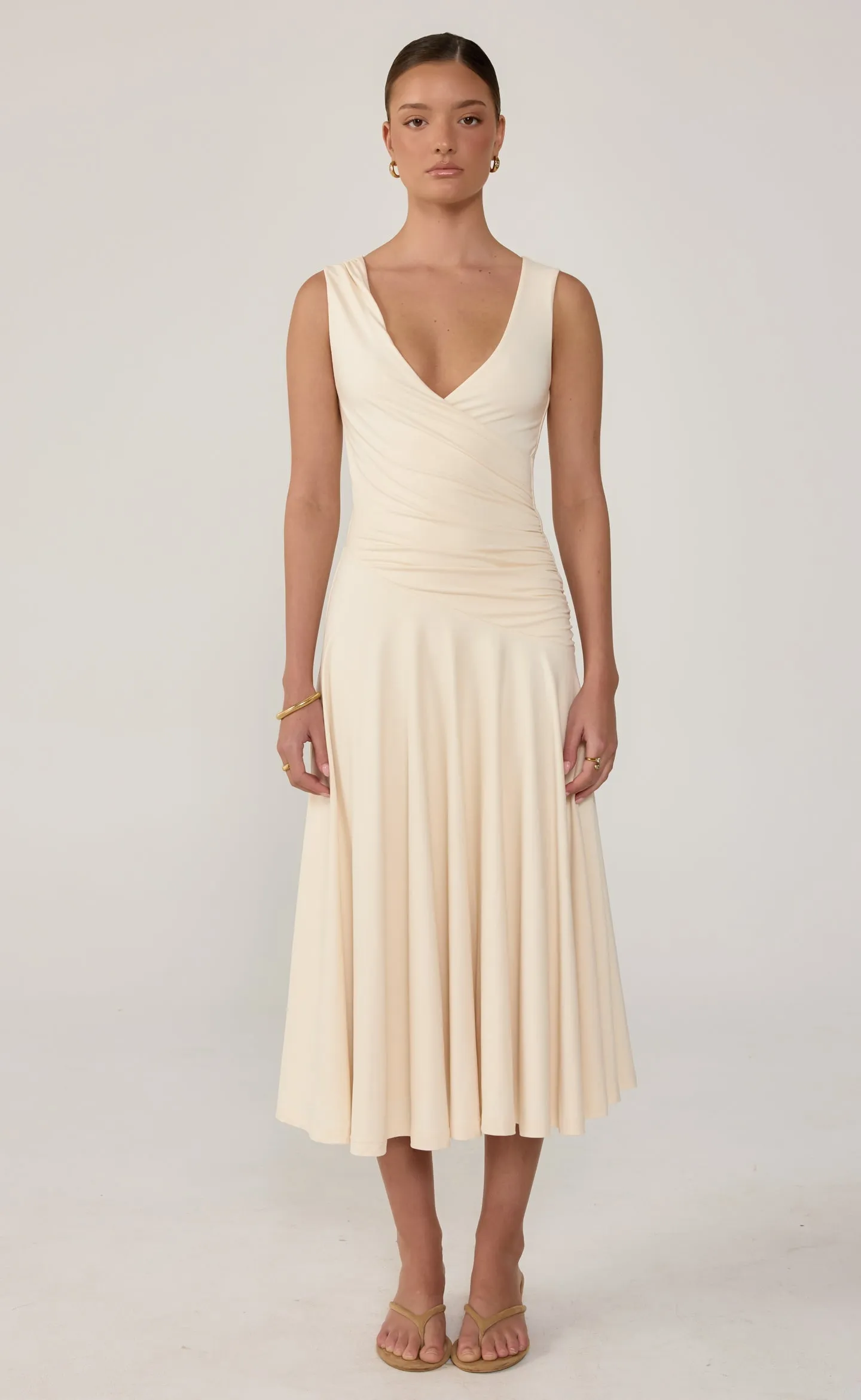 Milena Midi Dress (Oat) sold by Charcoal Clothing