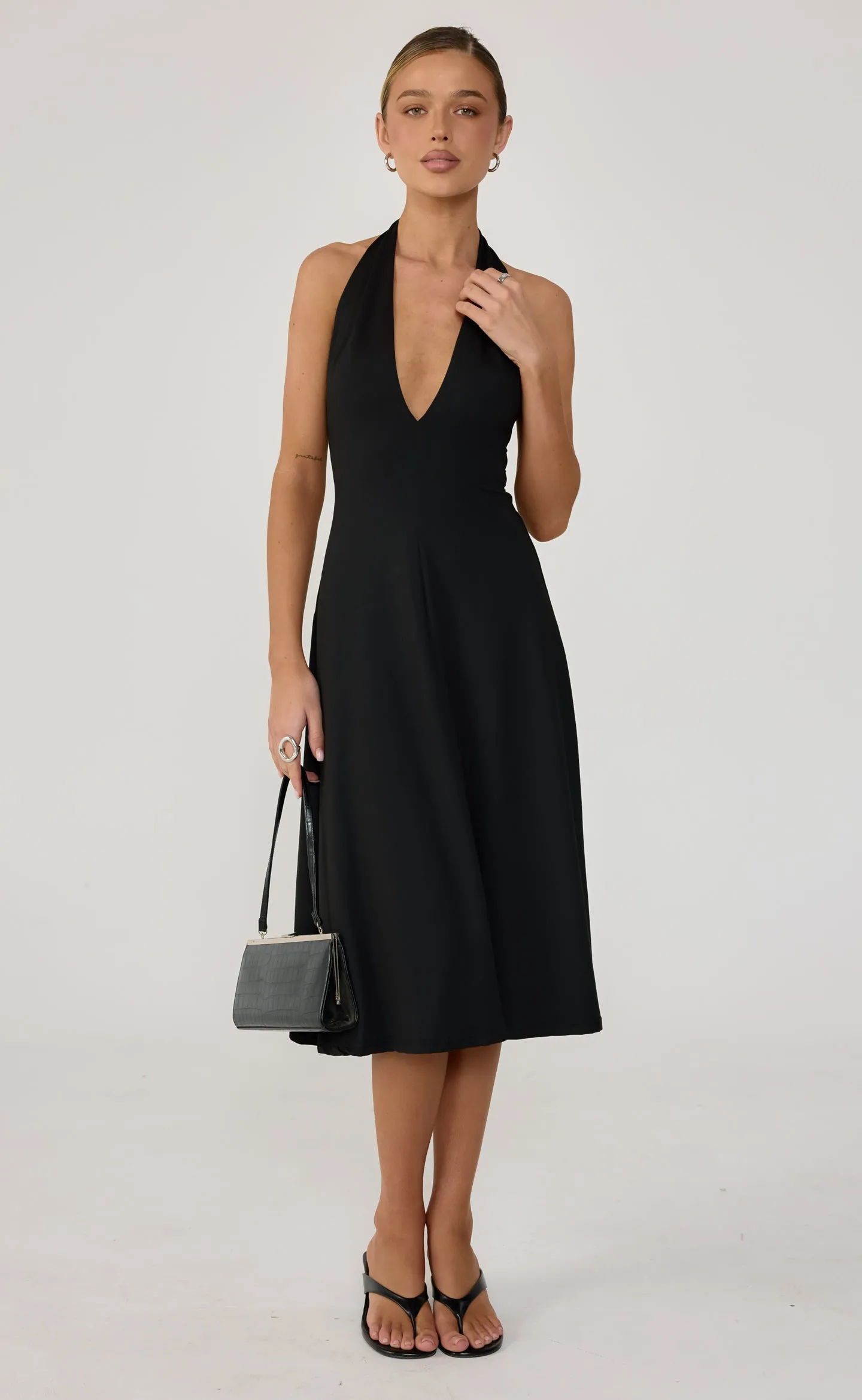 Sable Midi Dress (Black) sold by Charcoal Clothing