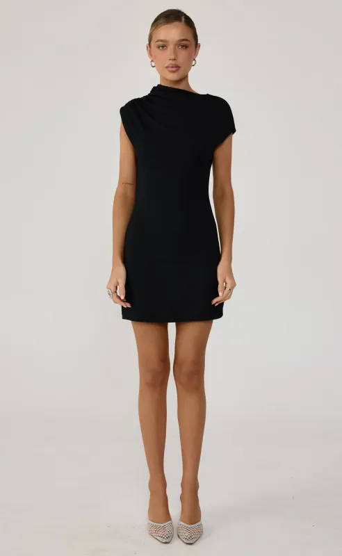 Hattie Mini Dress (Black) made by Charcoal Clothing