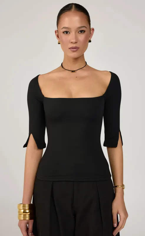 Brietta Top (Black) made by Charcoal Clothing