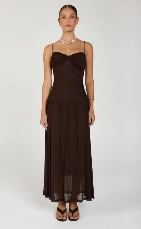 Seduce Maxi Dress (Chocolate) made by Charcoal Clothing