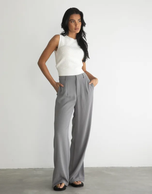 Cooran Knit Crop Top (White) sold by Charcoal Clothing