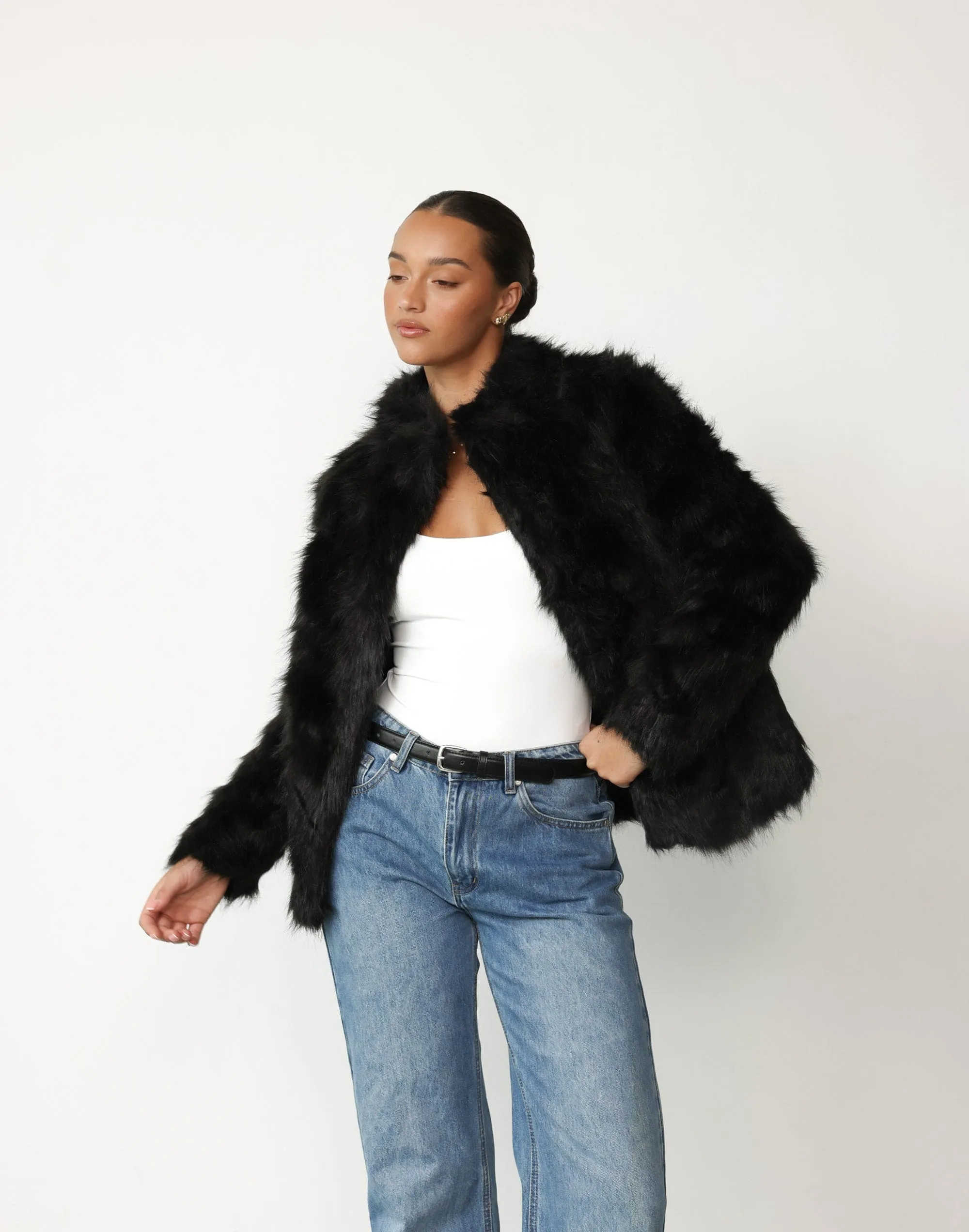 Bada Bing Faux Fur (Onyx) - By Lioness sold by Charcoal Clothing product image thumbnail 5