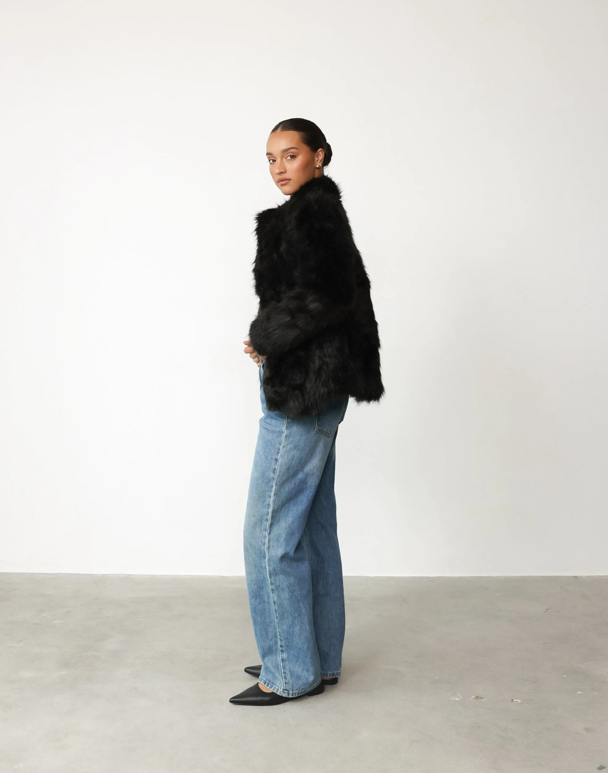Bada Bing Faux Fur (Onyx) - By Lioness sold by Charcoal Clothing product image thumbnail 3