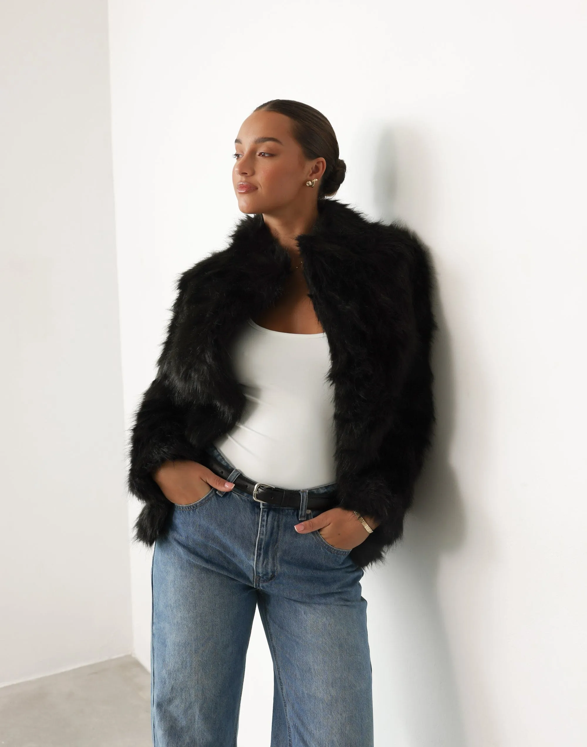 Bada Bing Faux Fur (Onyx) - By Lioness sold by Charcoal Clothing