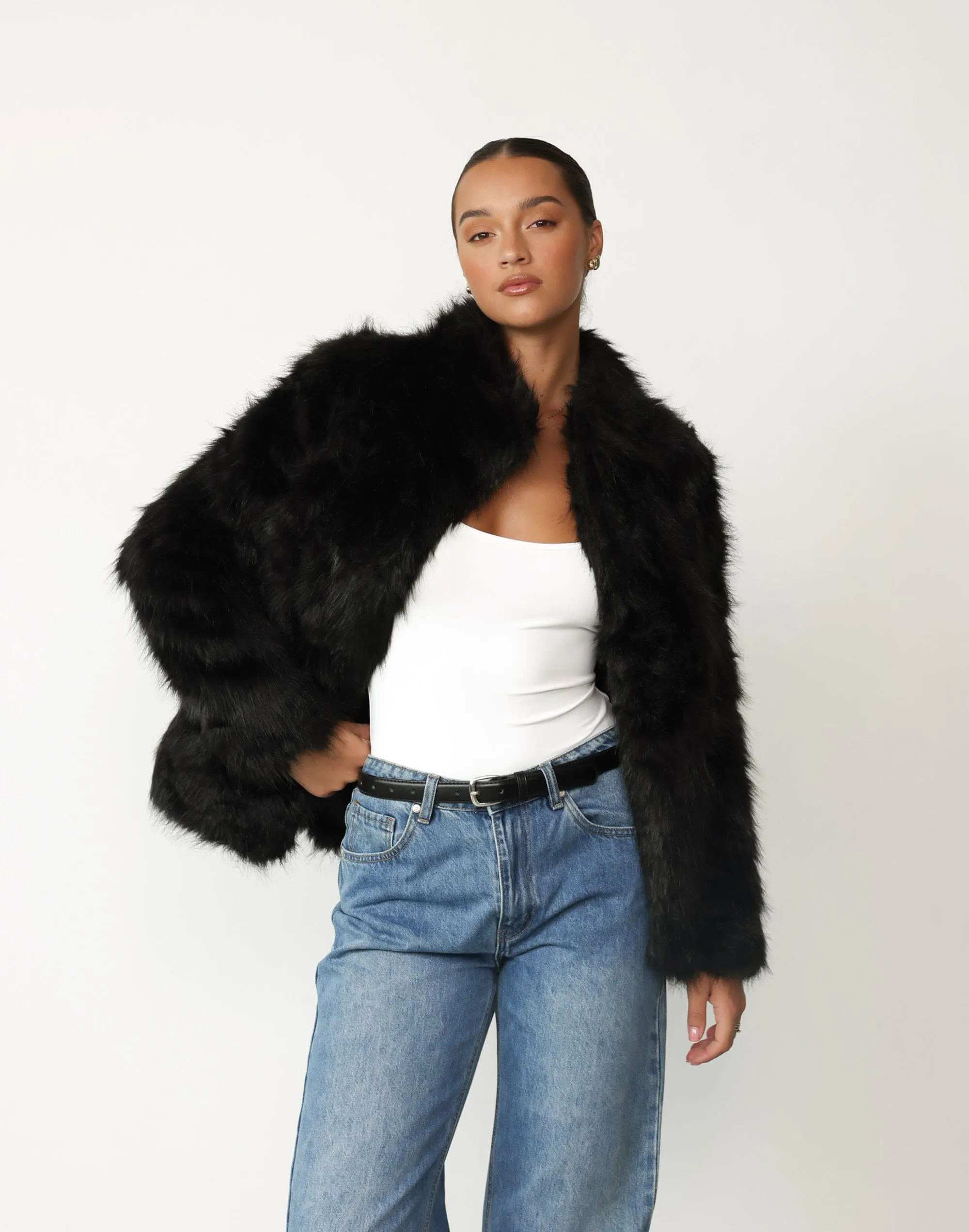 Bada Bing Faux Fur (Onyx) - By Lioness sold by Charcoal Clothing product image thumbnail 4