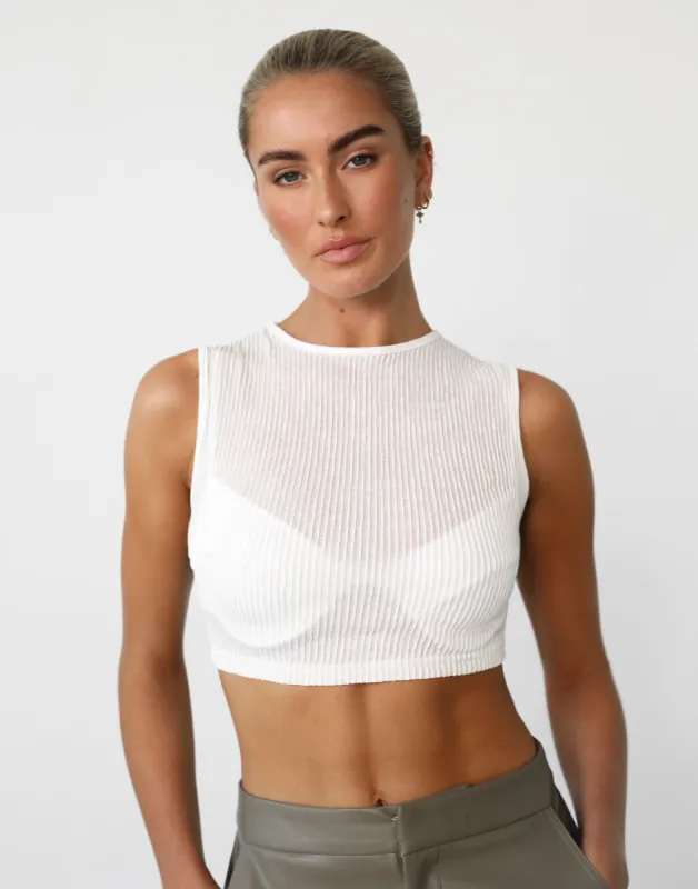 Kinetic Crop Top (White) sold by Charcoal Clothing