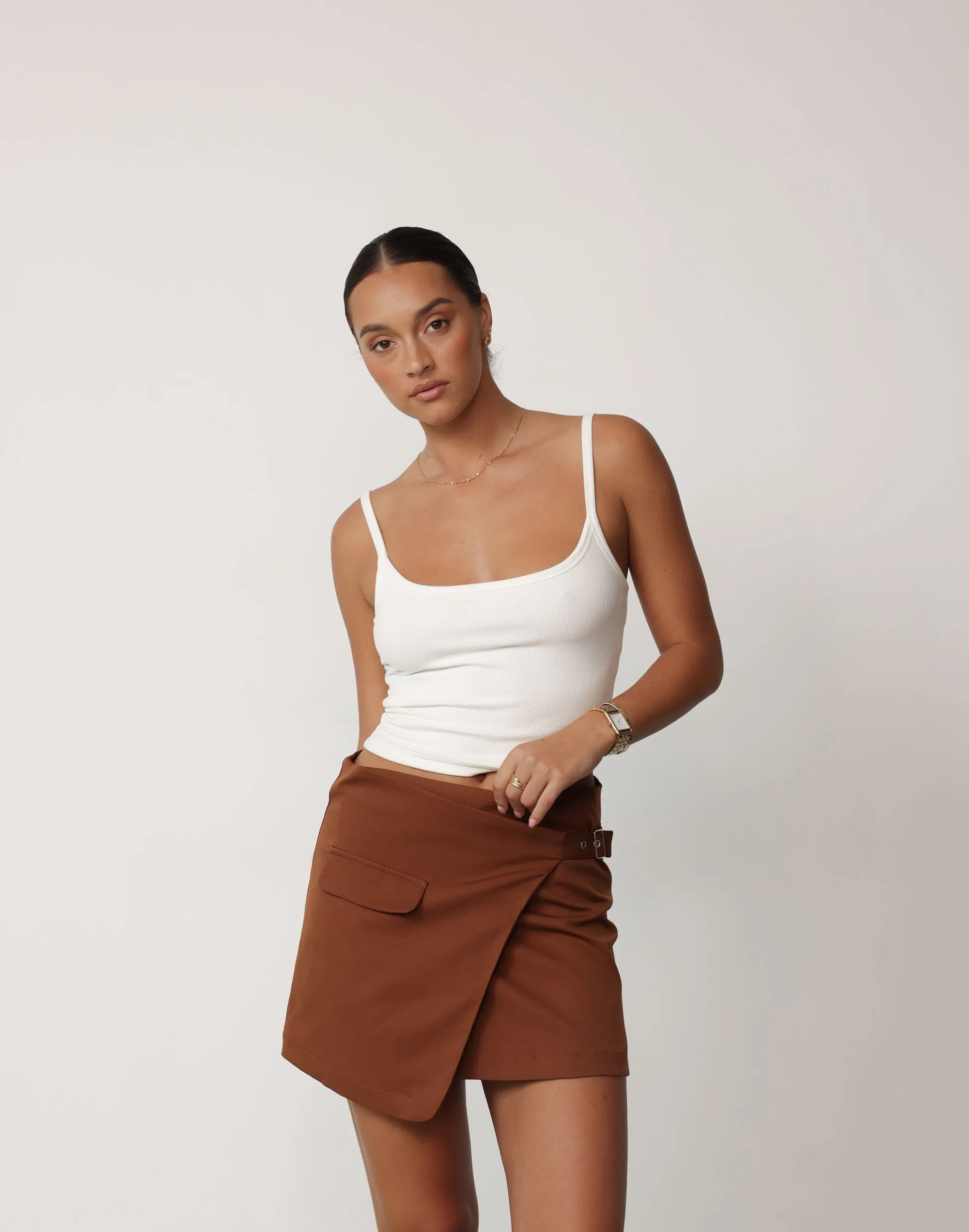 Kamala Mini Skirt (Nutshell) sold by Charcoal Clothing product image thumbnail 2