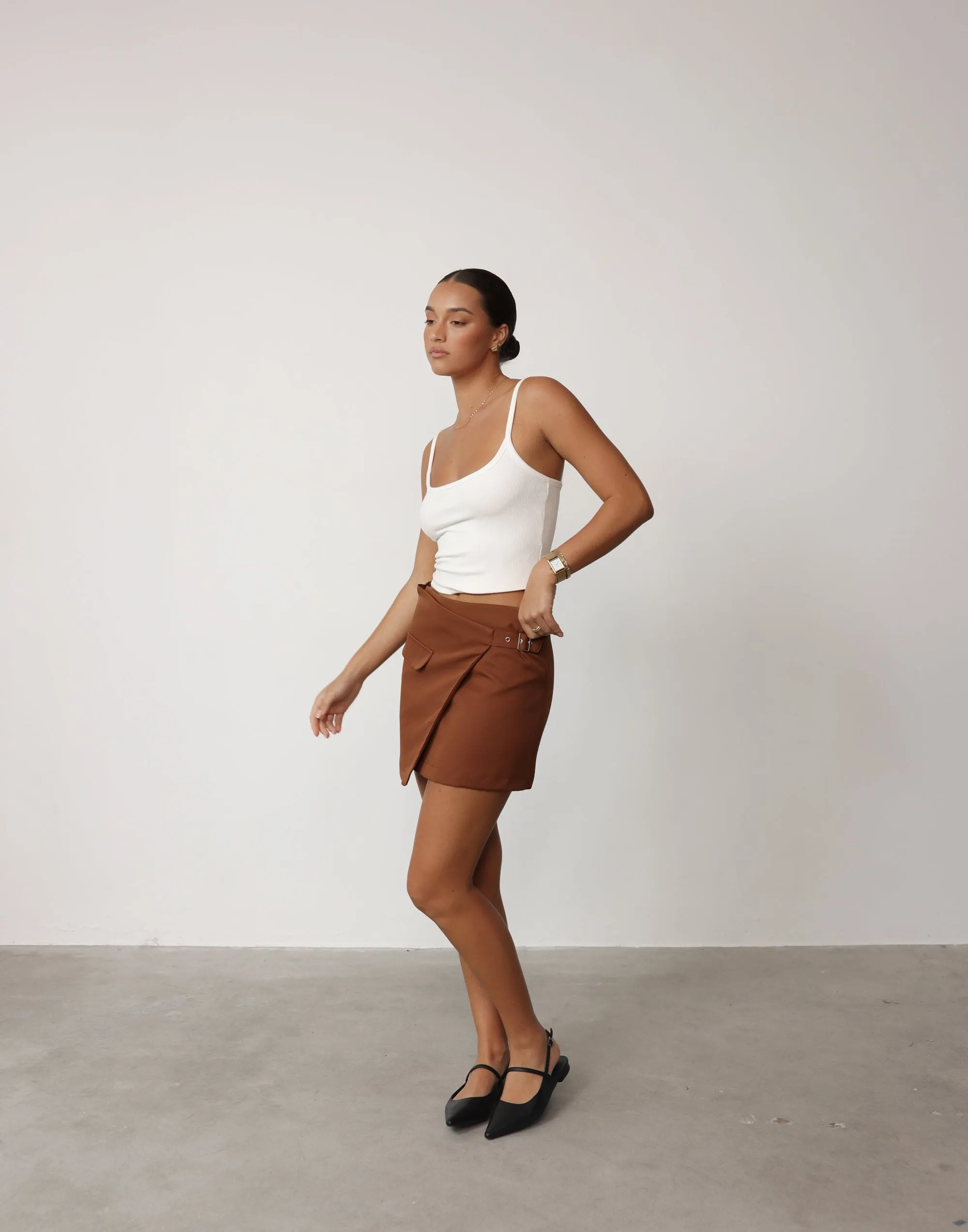 Kamala Mini Skirt (Nutshell) sold by Charcoal Clothing product image thumbnail 4