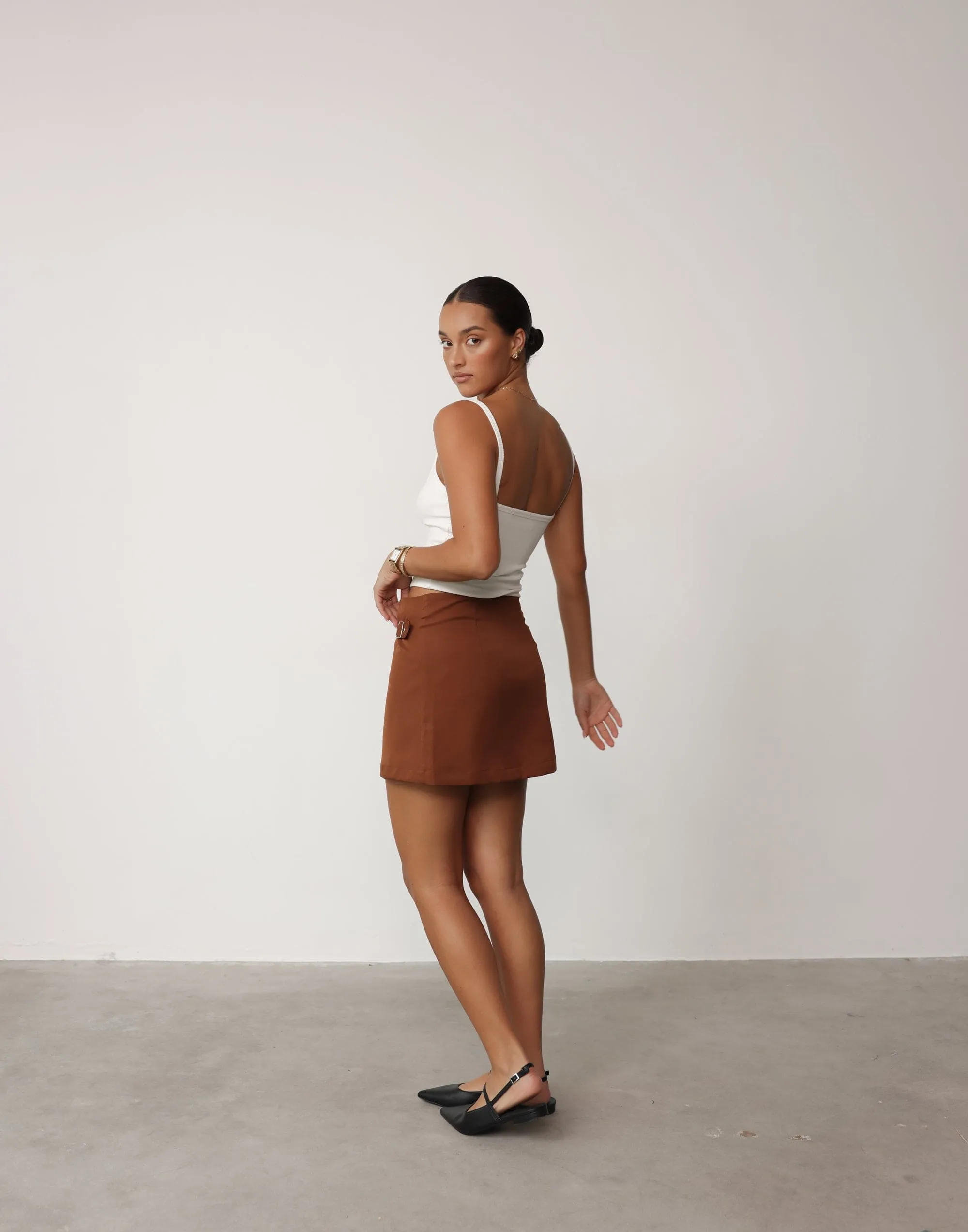 Kamala Mini Skirt (Nutshell) sold by Charcoal Clothing product image thumbnail 5