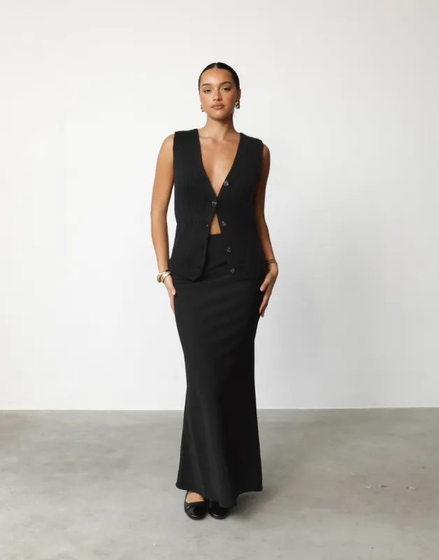 Lilou Maxi Skirt (Black) sold by Charcoal Clothing