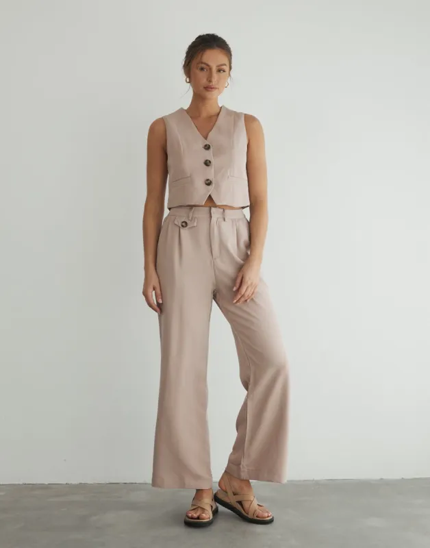 Dahlia Pants (Beige) sold by Charcoal Clothing